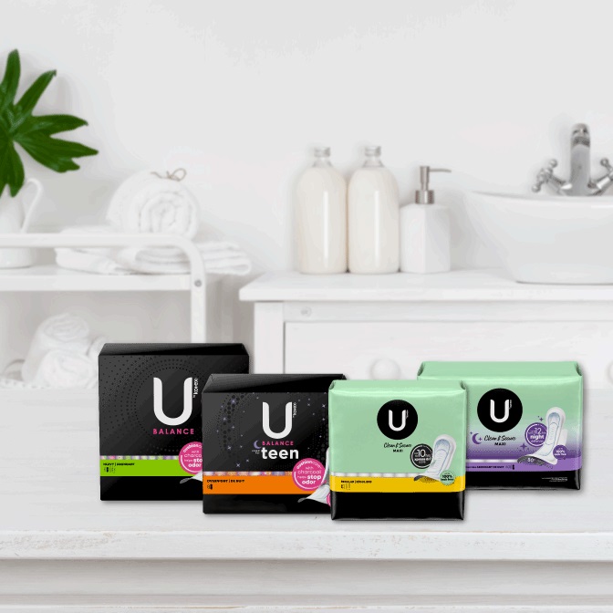 U by Kotex® period pads