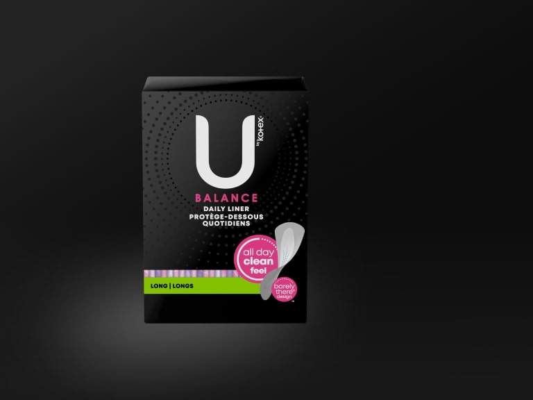 U by Kotex® Balance daily liners, thin and long