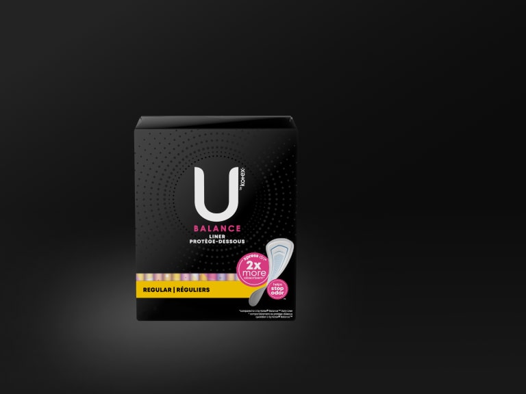 U by Kotex® Balance liners, regular absorbency