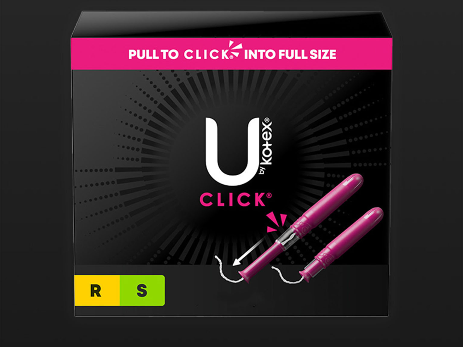 U by Kotex® Click tampons, regular/super combo pack