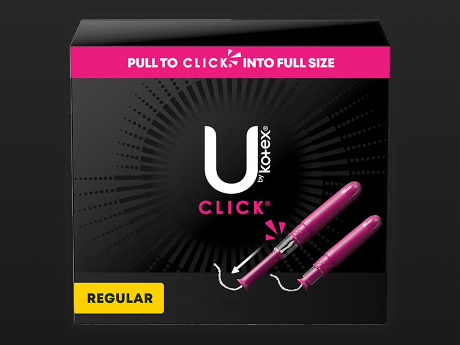 U by Kotex® Click tampons, regular/super combo pack