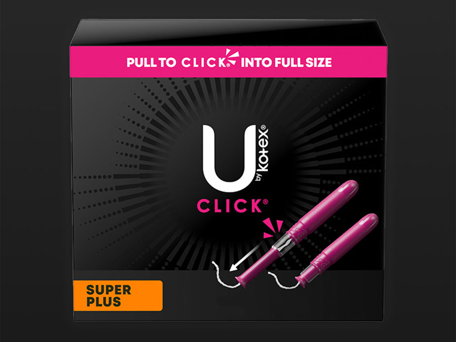 U by Kotex® Click tampons, regular/super combo pack