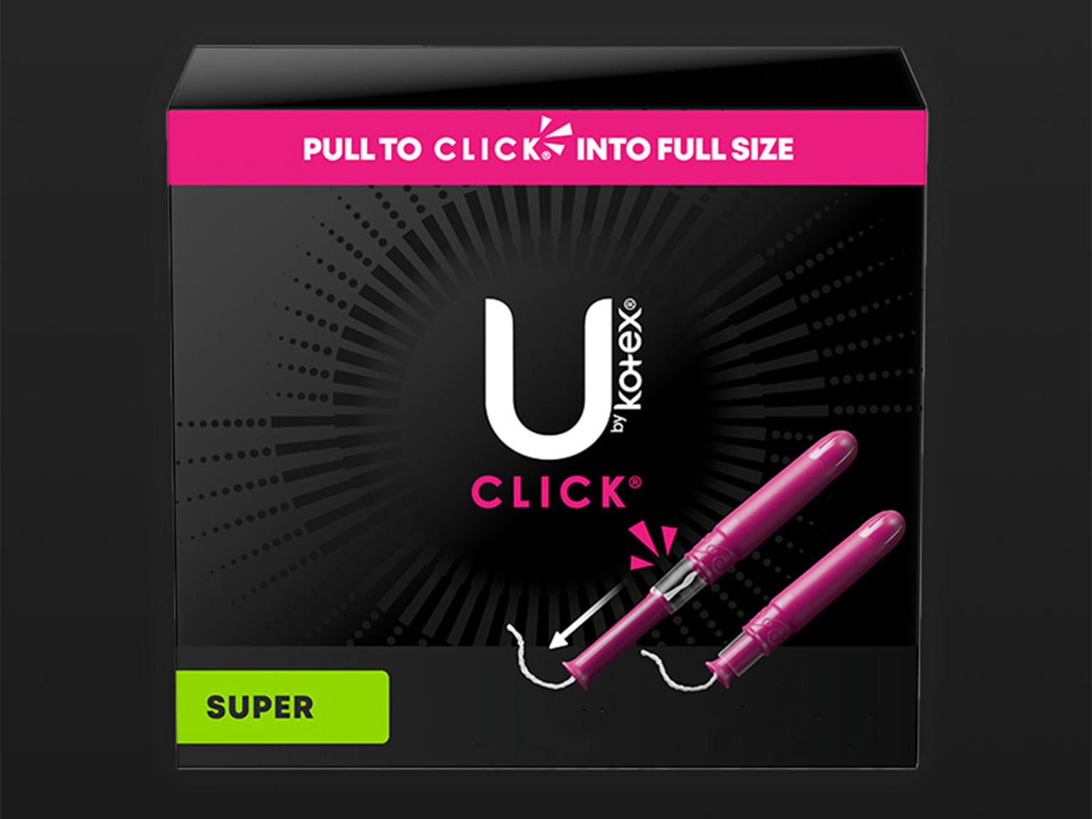 U by Kotex® Click tampons, regular/super combo pack